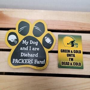 Set of 2 Green Bay Packers Magnets